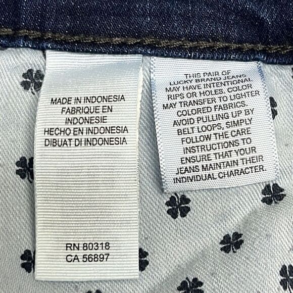 Lucky Brand Brooke Boot Dark Wash 5-Pocket Button Zip Closure Blue Jeans-8/29 - Picture 9 of 13